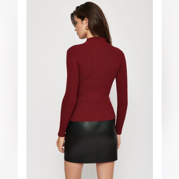 Maty Long Sleeve Funnel Neck Sweater - Picture 2 of 6